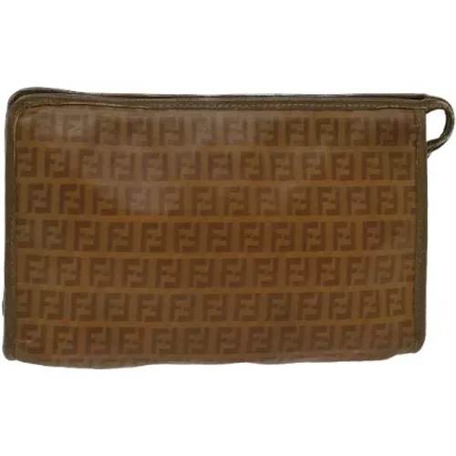 Pre-owned Clutches, female, , Size: ONE SIZE Pre-owned Canvas clutches - Fendi Vintage - Modalova