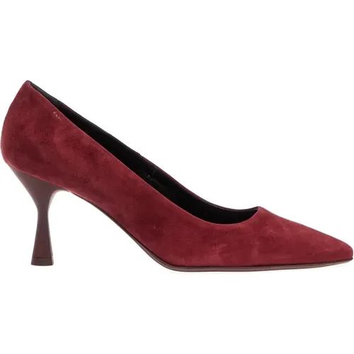 Bordeaux Suede Pump Elegant Design , female, Sizes: 4 UK, 5 UK, 2 UK, 4 1/2 UK, 6 UK, 3 UK - AGL - Modalova