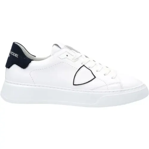 Calfskin Temple Sneakers , male, Sizes: 6 UK, 10 UK, 8 UK, 9 UK, 11 UK, 7 UK - Philippe Model - Modalova