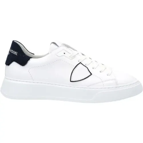 Calfskin Temple Sneakers , male, Sizes: 6 UK - Philippe Model - Modalova