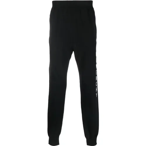 Sweatpants, male, , Size: L Wool Knit Jogging Pants with Logo Detail - Givenchy - Modalova