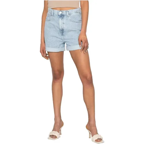 Short vaquero mom Tommy Jeans , female, Sizes: W25, W26 - Tommy Hilfiger - Modalova