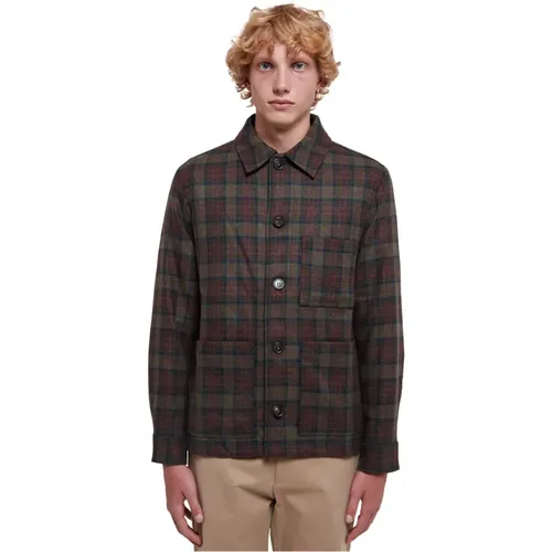 Braune Tartan Wolljacke A.P.C - A.P.C. - Modalova