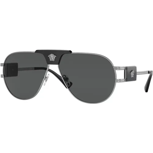 Sunglasses Ve2252 100187 63 , male, Sizes: 63 MM - Versace - Modalova