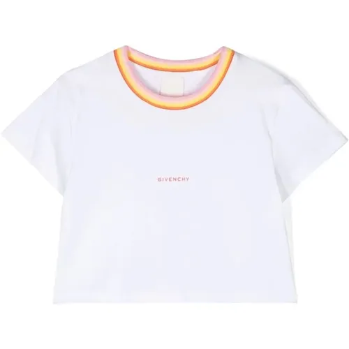 Weiße Kinder T-Shirt mit Logo-Print - Givenchy - Modalova