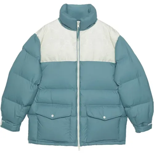 Canvas Padded Jacket with Detachable Hood , male, Sizes: XL, L - Gucci - Modalova
