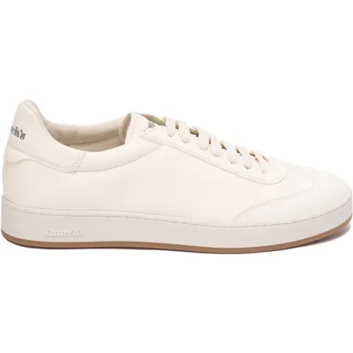 Sneakers, male, , Size: 8 1/2 US F0All Ivory Leather Sneakers - Church's - Modalova