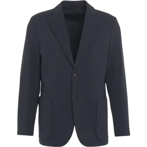 Blazers, male, , Size: L Single-breasted Blazer Aw24 - Paolo Pecora - Modalova