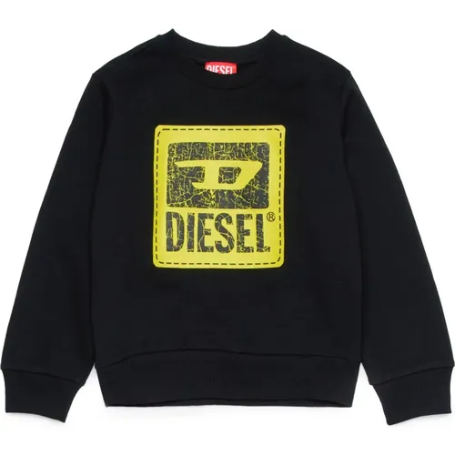 Sweatshirt mit Rundhalsausschnitt und Logo - Diesel - Modalova
