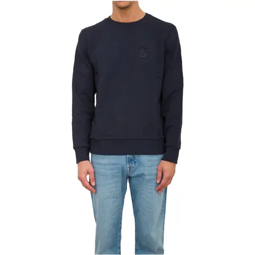 Blaues Sweatshirt Casual Urban Style , Herren, Größe: M - Hugo Boss - Modalova