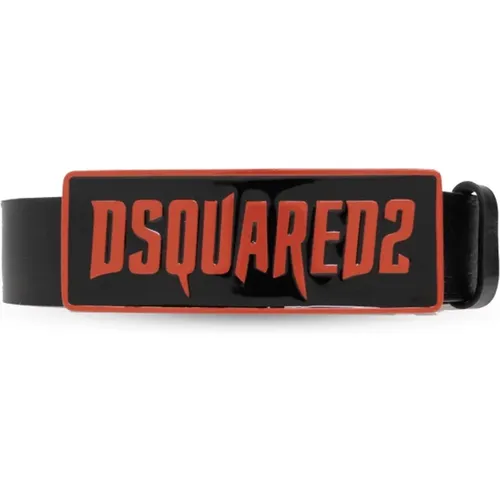 Belts, male, , Size: 85 CM Leather belt - Dsquared2 - Modalova