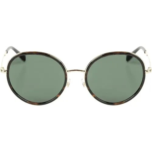 Sunglasses, female, , Size: ONE SIZE Metal Frame Oval Sunglasses - Valentino - Modalova