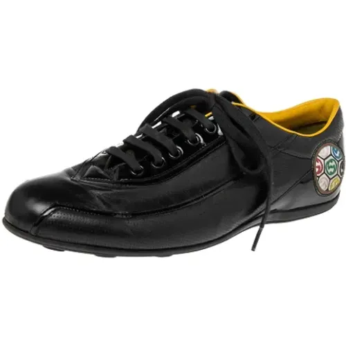 Pre-owned Leather sneakers , female, Sizes: 10 1/2 UK - Gucci Vintage - Modalova
