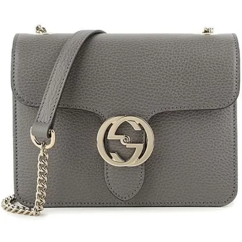 Leather Women's Handbag with Chain Strap , female, Sizes: ONE SIZE - Gucci - Modalova