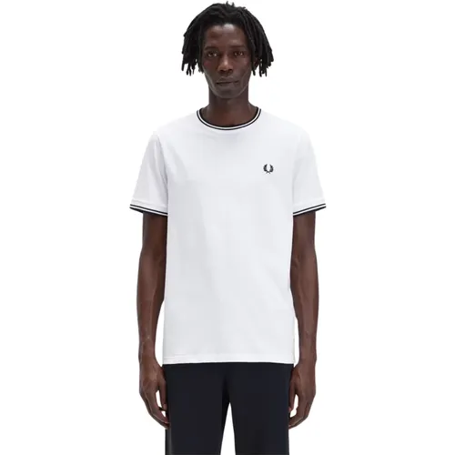 Weißes Twin Tipped T-Shirt - Fred Perry - Modalova