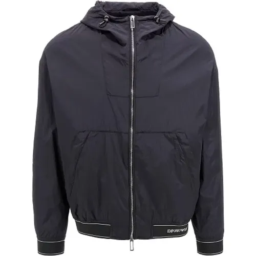 Stylish Ultralight Navy Jacket for Men , male, Sizes: XL, L, 2XL, 4XL - Emporio Armani - Modalova