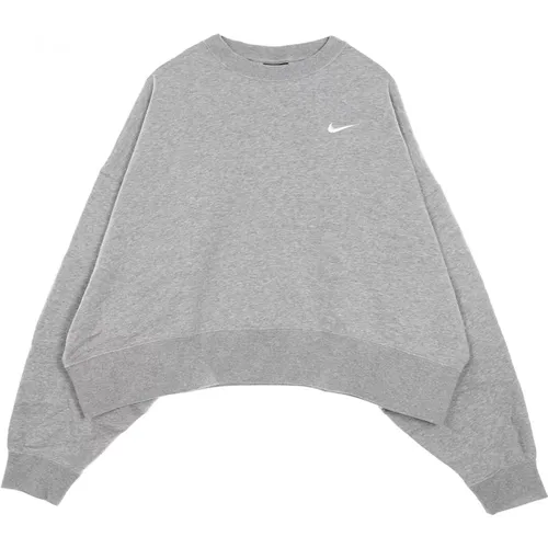 Sweatshirts, female, , Size: L Short Crew Neck Sweatshirt - Nike - Modalova