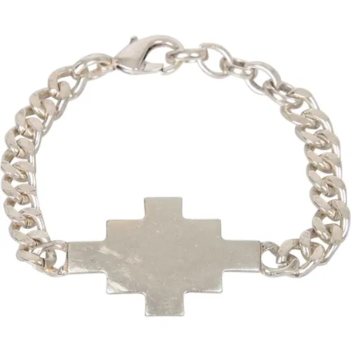 Silver Cross Chain Bracelet , male, Sizes: ONE SIZE - Marcelo Burlon - Modalova