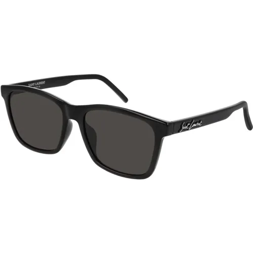 Schwarze/Graue Sonnenbrille SL 318/F - Saint Laurent - Modalova