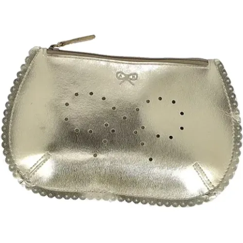 Pre-owned Leather clutches , female, Sizes: ONE SIZE - Anya Hindmarch Pre-owned - Modalova