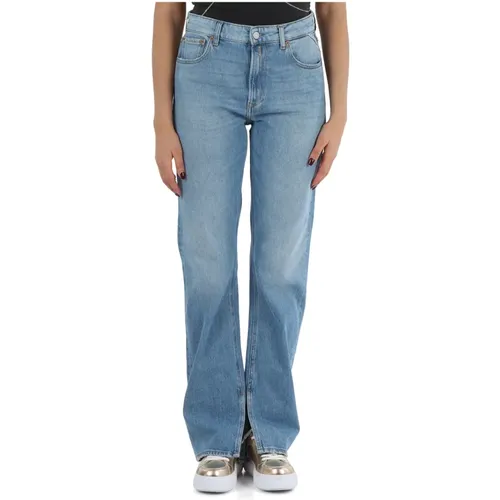 High Waist Slim Flare Fit Jeans , Damen, Größe: W26 - Replay - Modalova
