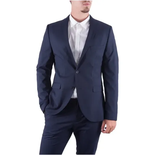 Blazers, male, , Size: L Classic Fit Navy Blazer - Selected Homme - Modalova