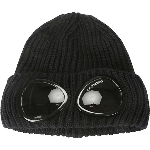 Beanies, male, , Size: ONE SIZE Merino Wool Goggle Beanie Hat - C.P. Company - Modalova