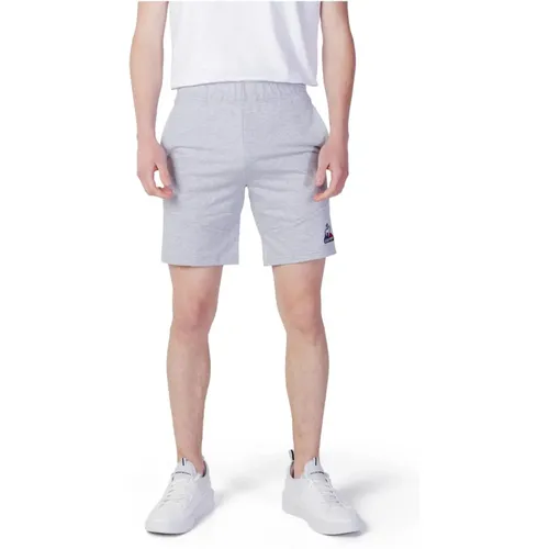 Casual Shorts, male, , Size: 2XL Grey Slip-On Shorts Spring/Summer Plain - Le Coq Sportif - Modalova