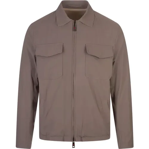 Wendbare Leichte Jacke Taupe Beige , Herren, Größe: 5XL - KIRED - Modalova