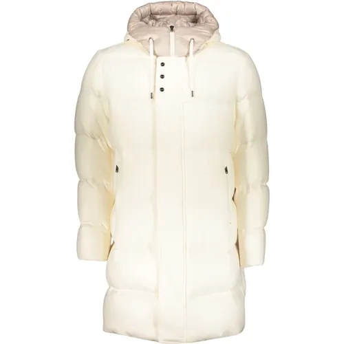 Down Coats, male, , Size: L Long Down Jacket with Hood - Herno - Modalova
