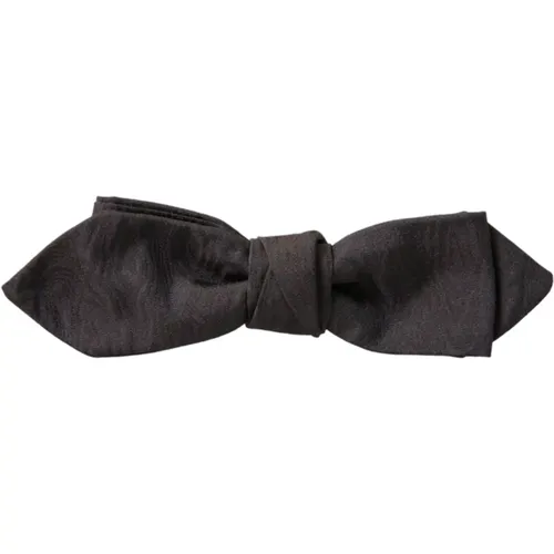 Bowties, male, , Size: ONE SIZE Stylish Adjustable Silk Bow Tie - Dolce & Gabbana - Modalova