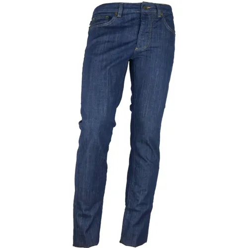 Denim Jeans with Embroidered Patch , male, Sizes: S, XS, M/L, XL - Cavalli Class - Modalova