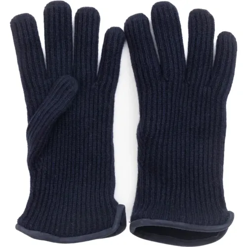 Gloves, unisex, , Size: 9 1/2 IN Cashmere Gloves with Nappa Details - Restelli Guanti - Modalova