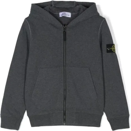 Grauer Jersey Kapuzenpullover - Stone Island - Modalova