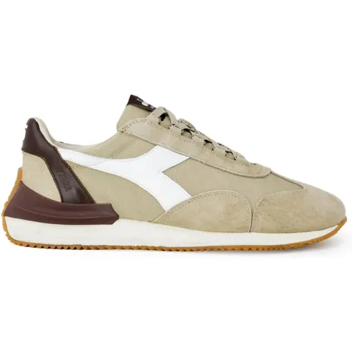 Sneakers, male, , Size: 9 US Leather Lace-Up Sneakers - Diadora - Modalova