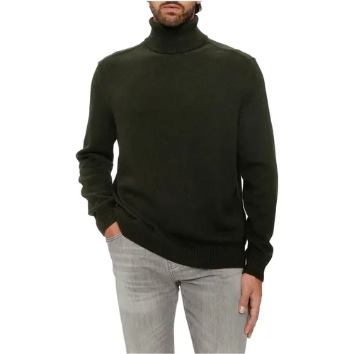 Grüne Kleider Dolcevita Pullover Basic , Herren, Größe: L - Emporio Armani - Modalova