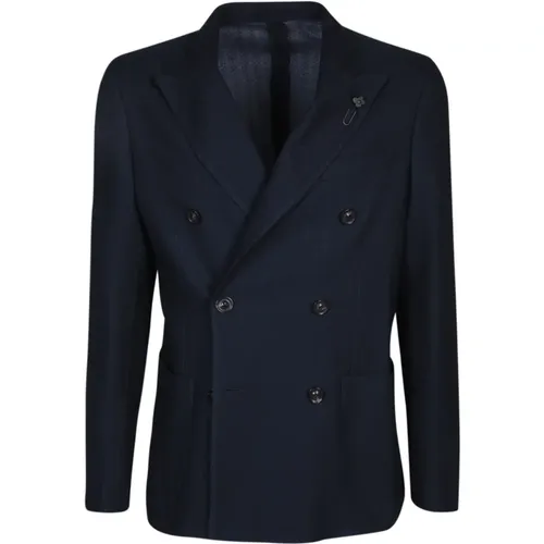 Double-Breasted Blazer , male, Sizes: L - Lardini - Modalova