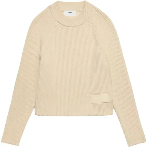 Ami label sweater , female, Sizes: L, S, XS - Ami Paris - Modalova