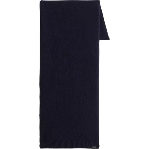 Winter Scarves, male, , Size: ONE SIZE Merino Wool Ribbed Scarf - Woolrich - Modalova