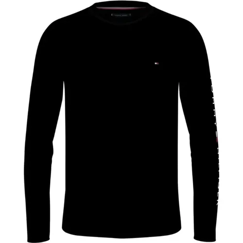 Langarm T-Shirt , Herren, Größe: S - Tommy Hilfiger - Modalova