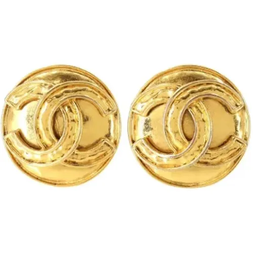 Pre-owned Jewellery, female, , Size: ONE SIZE Pre-owned Metal earrings - Chanel Vintage - Modalova