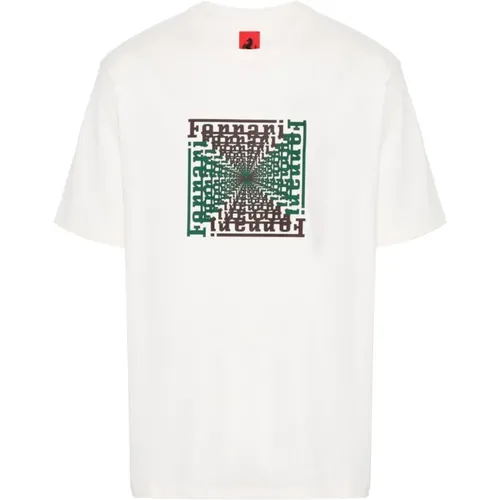 Logo Print Crew Neck T-shirts , male, Sizes: M, XL, L, S - Ferrari - Modalova