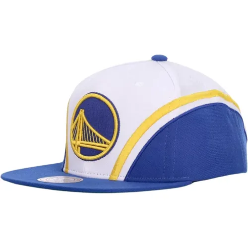 Caps, male, , Size: ONE SIZE NBA Flat Visor Cap Golden State Warriors - Mitchell & Ness - Modalova