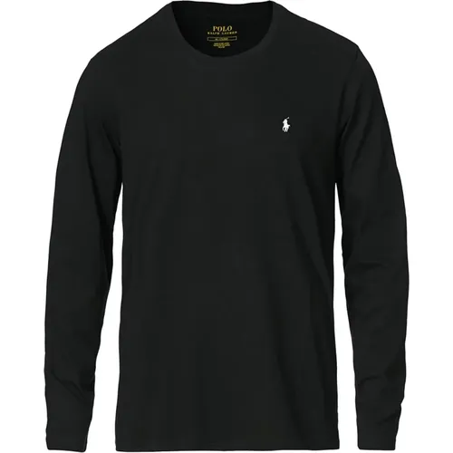 Schwarzes Polo-Shirt Baumwolle Gesticktes Pony , Herren, Größe: S - Ralph Lauren - Modalova