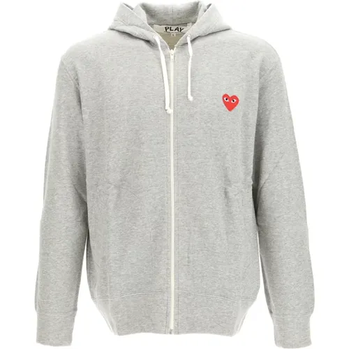 Modernes Zip-Through Sweatshirt , Herren, Größe: M - Comme des Garçons Play - Modalova