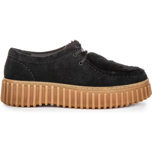 Nubuck Platform Shoes Women , female, Sizes: 4 1/2 UK, 6 1/2 UK, 6 UK, 7 UK, 5 UK - Clarks - Modalova