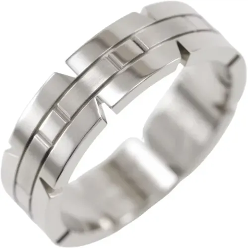 Pre-owned Jewellery, male, , Size: ONE SIZE Pre-owned White Gold rings - Cartier Vintage - Modalova