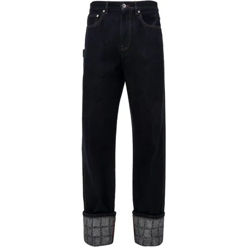 Blaue Denim Jeans mit Logo-Details , Herren, Größe: W32 - JW Anderson - Modalova