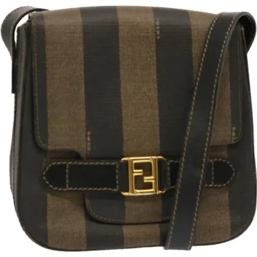 Pre-owned Cross Body Bags, female, , Size: ONE SIZE Pre-owned Canvas shoulder-bags - Fendi Vintage - Modalova