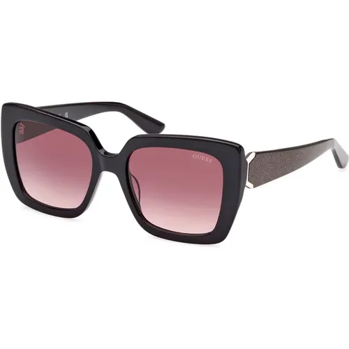 Square Sunglasses with Bordeaux Gradient Lenses , female, Sizes: 53 MM - Guess - Modalova